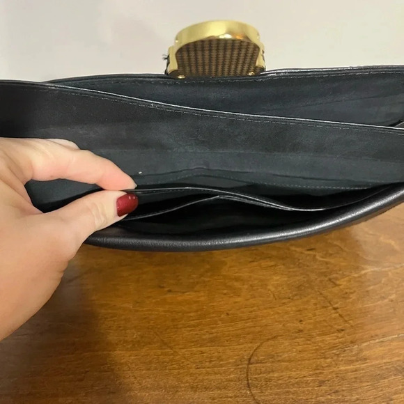 Beautiful! Nordstrom black leather wristlet - Picture 5 of 11